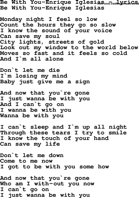 be with you lyrics